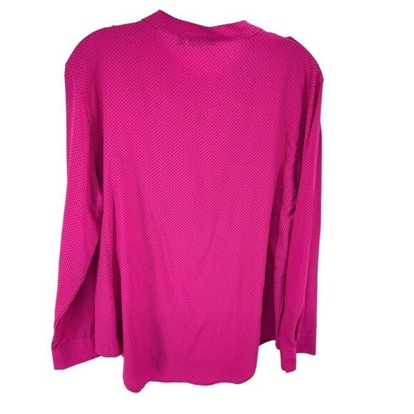 Apt 9 Womens Button Up Shirt Long Sleeve Geometric Pocket Pink Size XL - Picture 2 of 9